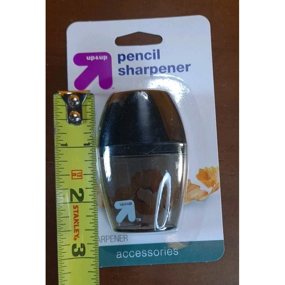 Set Of 4 New Up & Up - Pencil Sharpeners,  1‎ Hole with Plastic Receptacle